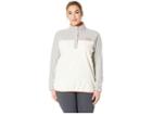 Columbia Plus Size Mountain Side Pullover (flint Grey/light Bisque) Women's Long Sleeve Pullover