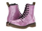 Dr. Martens Kid's Collection 1460 Patent Glitter Youth Delaney Boot (big Kid) (dark Pink Coated Glitter) Girls Shoes