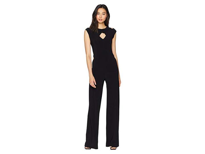 Kamalikulture By Norma Kamali Sleeveless Cut Out Jumpsuit (black) Women's Jumpsuit & Rompers One Piece