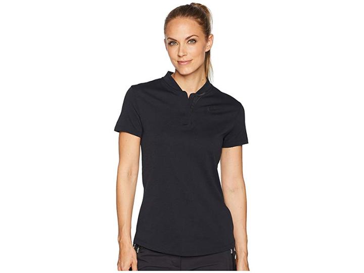 Nike Golf Aeroreact Polo Short Sleeve (black/black) Women's Short Sleeve Pullover