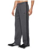 Adidas Essentials 3s Regular Fit Fleece Pants (dark Grey Heather) Men's Casual Pants