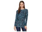 Nic+zoe Vivid Rouche Top (seafoam) Women's Clothing