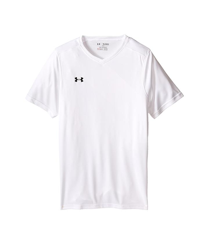Under Armour Kids Ua Fixture Jersey (big Kids) (white) Boy's Short Sleeve Pullover