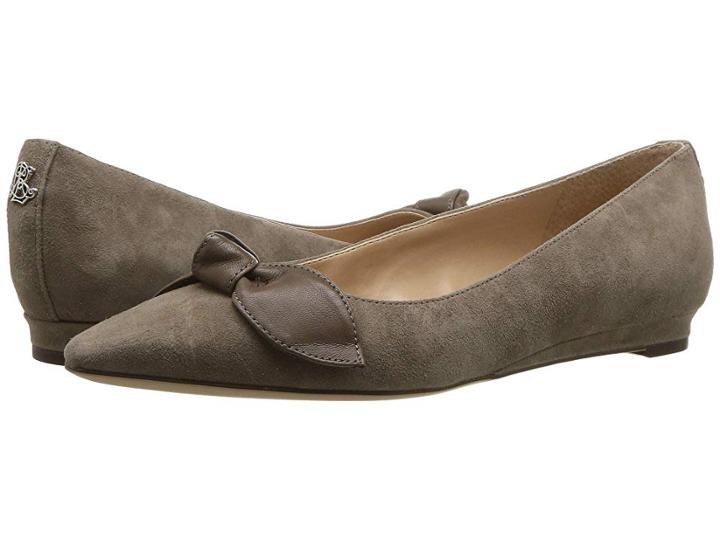 Lauren Ralph Lauren Amarinda (light Taupe/light Taupe Kid Suede/super Soft Leather) Women's Flat Shoes