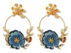 Kate Spade New York Flower Child Door Knocker Earrings (blue Multi) Earring