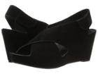 Johnston & Murphy Tori Cross Band Wedge (black Italian Suede) Women's Wedge Shoes