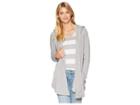 Kensie Drapey Fleece Jacket Ks9k2278 (heather Grey) Women's Coat