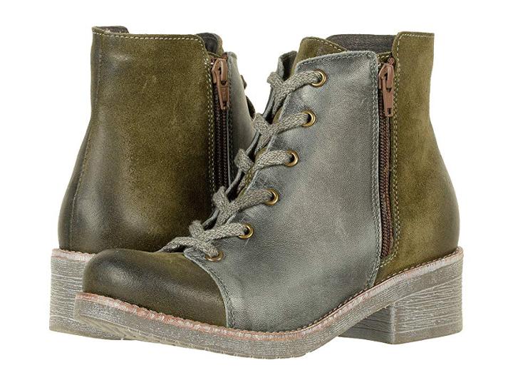 Naot Groovy (oily Olive Suede/vintage Smoke Leather) Women's Boots