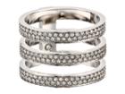 Michael Kors Tri Stack Open Pave Bar (silver) Ring