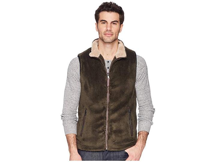 True Grit Pebble Pile Double Up Vest (vintage Olive) Men's Vest