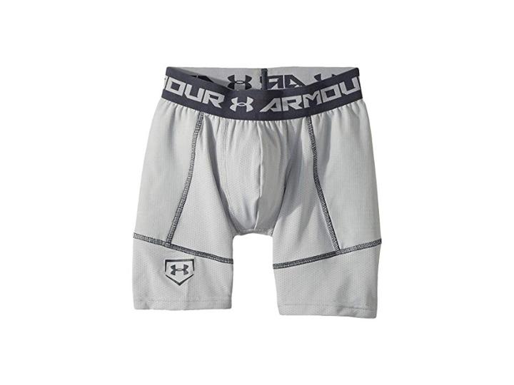 Under Armour Kids Solid Logo Slider (big Kids) (baseball Gray/stealth Gray) Boy's Shorts
