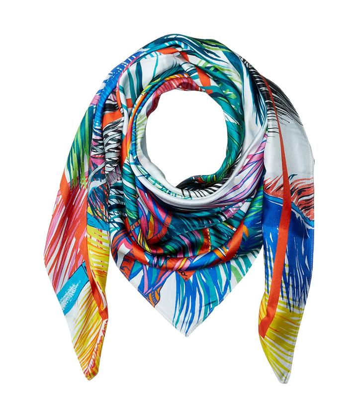 Echo Design Tasman Palms Silk Scarf (bright White) Scarves