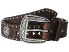 Ariat Arrow Pierced Concho Belt (brown) Men's Belts