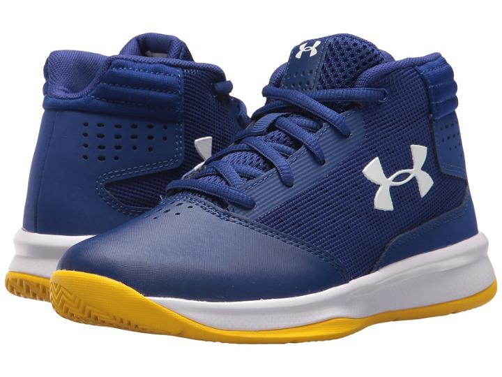 Under Armour Kids Ua Bps Jet 2017 Basketball (little Kid) (blue/white) Boys Shoes