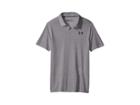 Under Armour Kids Threadborne Polo (big Kids) (carbon Heather/black/black) Boy's Clothing