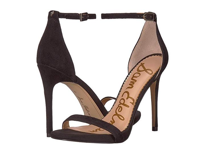 Sam Edelman Ariella Strappy Sandal Heel (black Kid Suede Leather) Women's Shoes