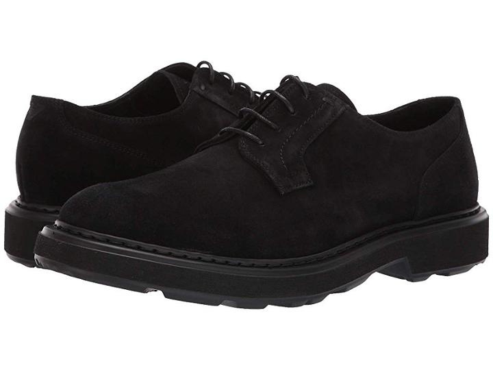 Emporio Armani Suede Oxford (black) Men's Lace Up Casual Shoes