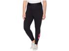 Nike Sportswear Leg-a-see High Waist Legging (size 1x-3x) (black/watermelon) Women's Casual Pants