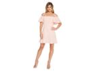 Vince Camuto Off The Shoulder Dress With Top Ruffle And Flounce (blush) Women's Dress