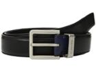 Calvin Klein 30 Mm. Feather Edge Panel (black/brushed Nickel) Men's Belts
