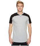 Adidas Sport Id Scoop Tee (medium Grey Heather) Men's T Shirt