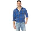 Columbia Boulder Ridgetm Long Sleeve Shirt (azul Large Plaid) Men's Long Sleeve Button Up