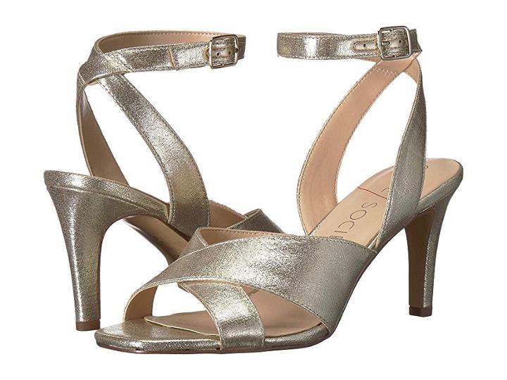 Sole / Society Cassidea (champagne Gold Odyssey Pu) Women's Sandals