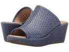 Johnston & Murphy Delaney (blue Italian Waxy Leather) Women's Wedge Shoes