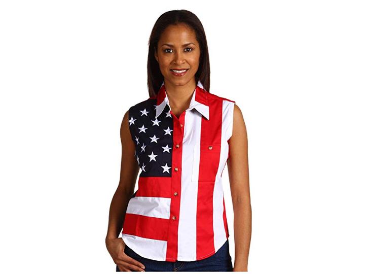 Scully Sleeveless Patriot Shirt (red) Women's Clothing
