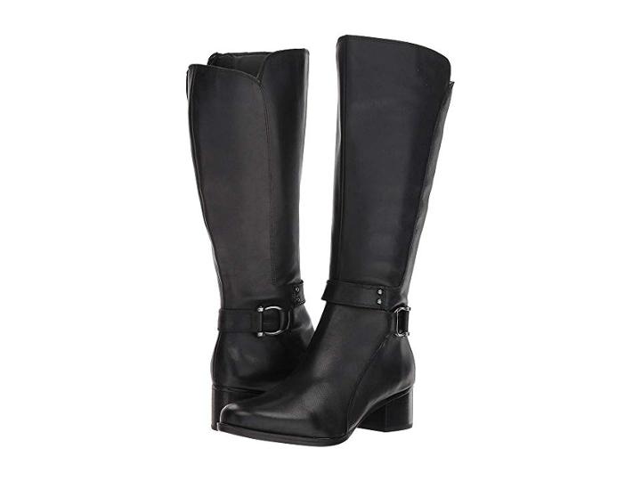 Naturalizer Dane Wide Calf (black Leather) Women's Boots