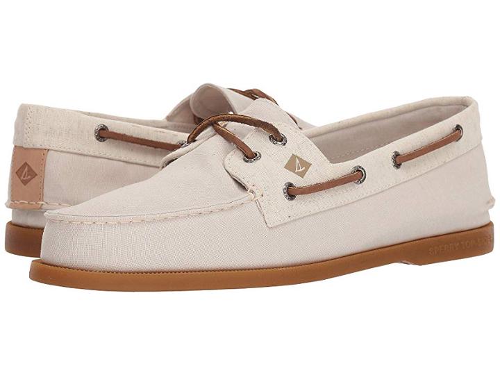 Sperry A/o 2-eye Chambray (stone/white) Men's Lace Up Casual Shoes