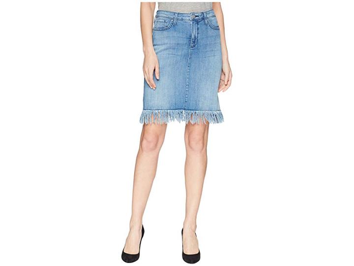 Nydj Five-pocket Skirt W/ Long Fray In Capitola (capitola) Women's Skirt