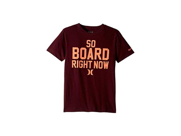 Hurley Kids So Board Tee (big Kids) (deep Maroon Heather) Boy's T Shirt