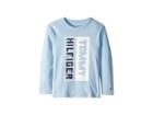 Tommy Hilfiger Kids Matt Long Sleeve Crew Neck Shirt (toddler/little Kids) (chambray Blue) Boy's Clothing