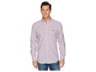 Polo Ralph Lauren Button Down Poplin Sport Shirt In Classic Fit (red/blue Multi) Men's Clothing