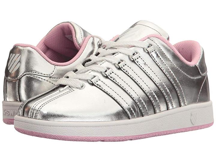 K-swiss Classic Vntm (big Kid) (silver/pink) Women's Shoes