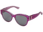 Saint Laurent Sl M3 (fuchsia/fuchsia/silver) Fashion Sunglasses