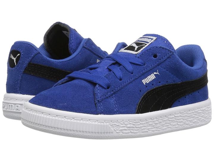 Puma Kids Puma Suede Inf (toddler) (blue/puma Black) Boys Shoes