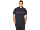 Under Armour Golf Threadborne Calibrate Polo (black/tropic Pink) Men's Clothing