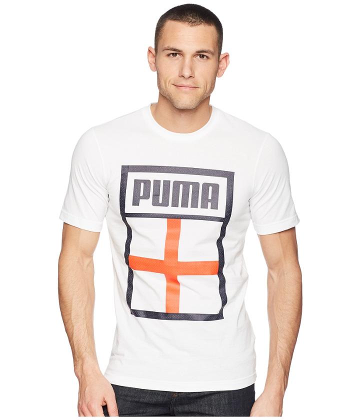 Puma Forever Football Country Tee (puma White/england) Men's T Shirt