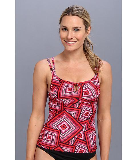 Lole Maya Tankini Top (pomegranate Scarf Print) Women's Swimwear