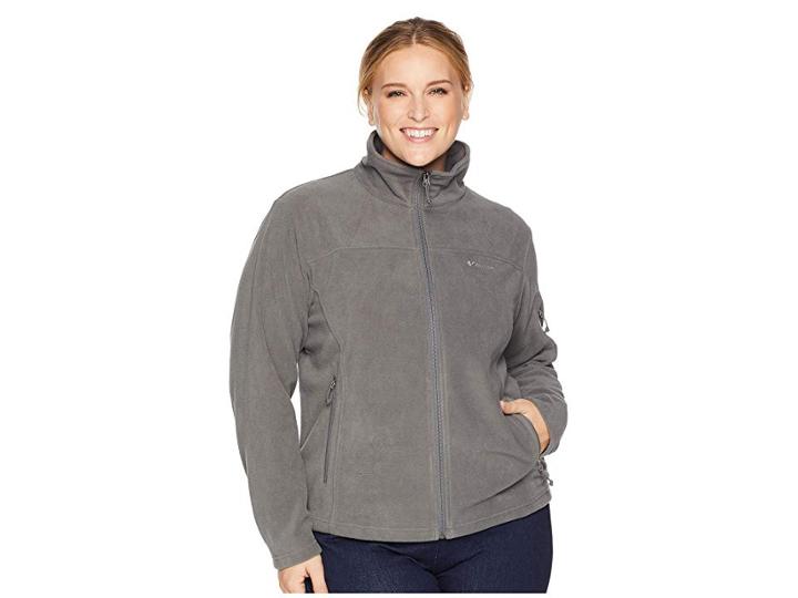 Columbia Plus Size Fast Trektm Ii Full Zip Fleece Jacket (charcoal Heather) Women's Coat