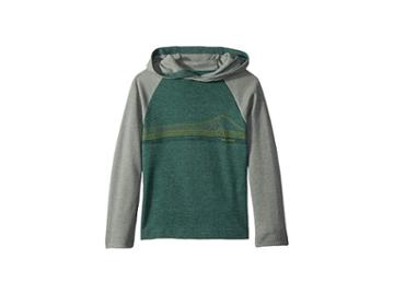 Columbia Kids Trulli Trailstm Waffle Hoodie (little Kids/big Kids) (forest Heather/cypress Heather) Boy's Sweatshirt