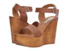Steve Madden Belma Wedge Sandal (tan Leather) Women's Shoes