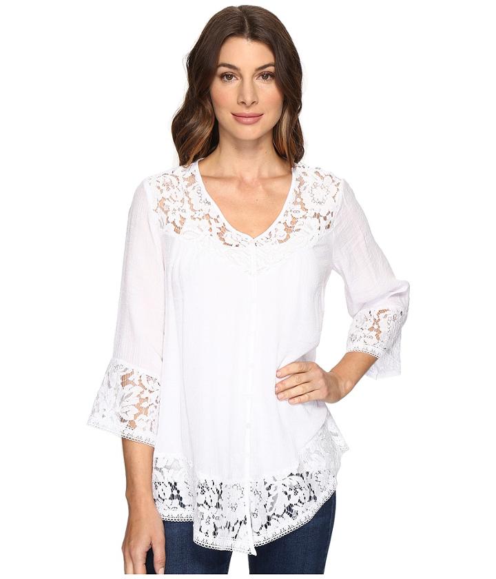 Brigitte Bailey Fennec Lace Top (pale Blush) Women's Clothing