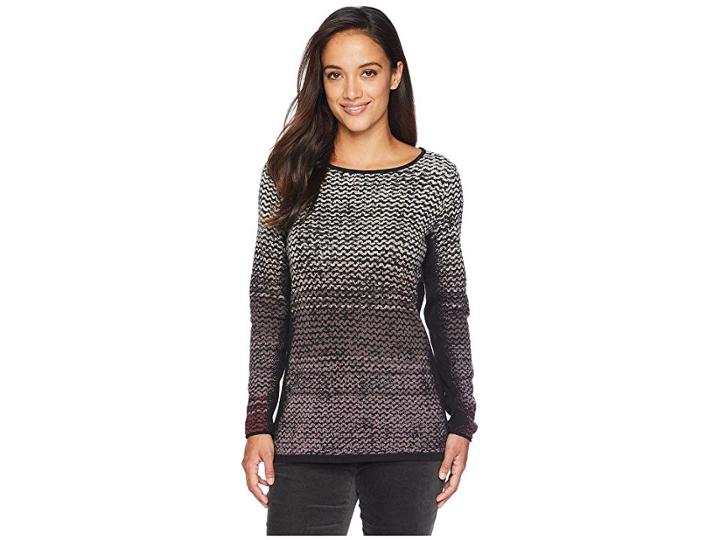 Nic+zoe Petite Pattern Stitch Top (multi) Women's Clothing