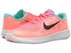 Nike Kids Free Rn 2017 (big Kid) (racer Pink/black/lava Glow/pure Platinum) Girls Shoes