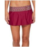 Prana Sakti Swim Skirt (pomegranate Seashells) Women's Swimwear