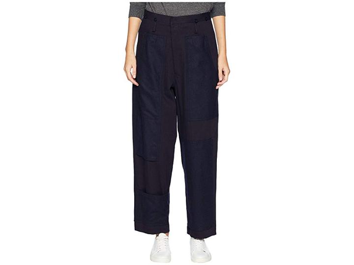 Y's By Yohji Yamamoto U-patch P Pants (navy) Women's Casual Pants