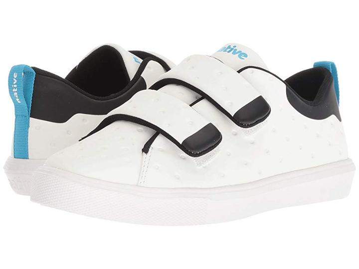 Native Kids Shoes Monaco Hl Ct (little Kid) (shell White Coated/jiffy Black/shell White) Kids Shoes